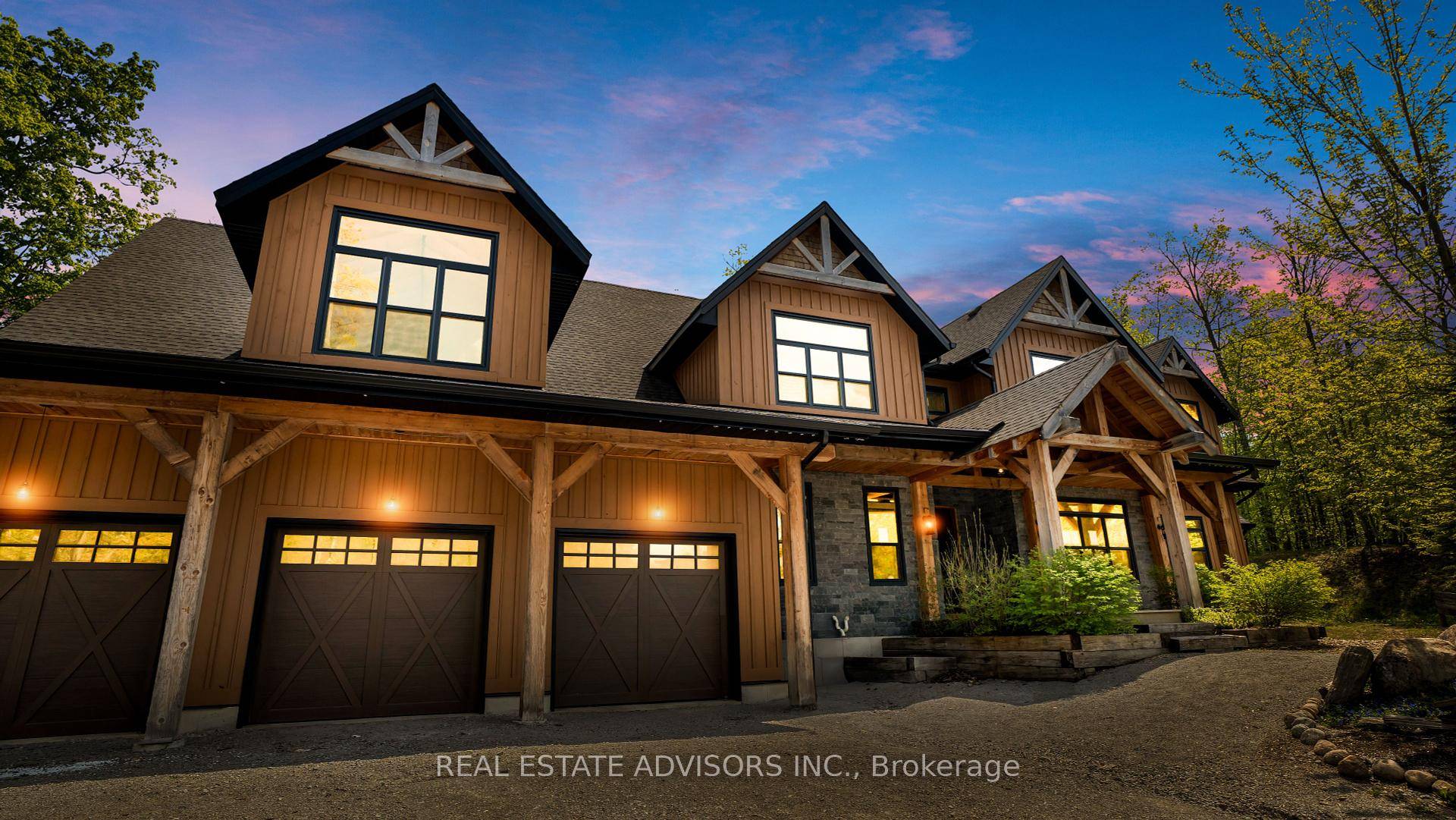 Discover the perfect blend of privacy and luxury with this custom built home in Horseshoe Valley, nestled on over half an acre with a serene wooded backyard with a footprint ...