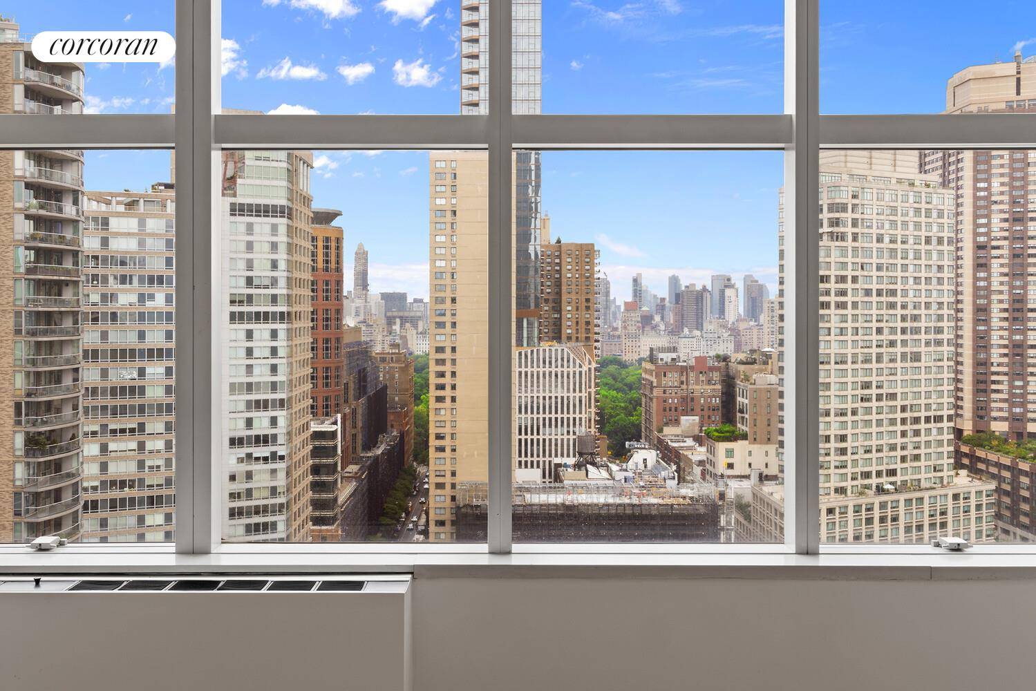 Perched high above Lincoln Center and West 66th Street, this spacious one bedroom, one and a half bath condominium features stunning views of Central Park and the Manhattan skyline, a ...