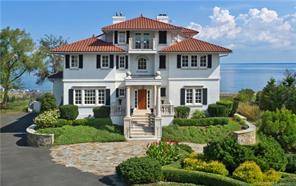 This architectural masterpiece of the Shippan shoreline was constructed in 2003 on one acre of the former Faye Dunaway estate, reimagining the old world charm of its Mediterranean antecedent yet ...