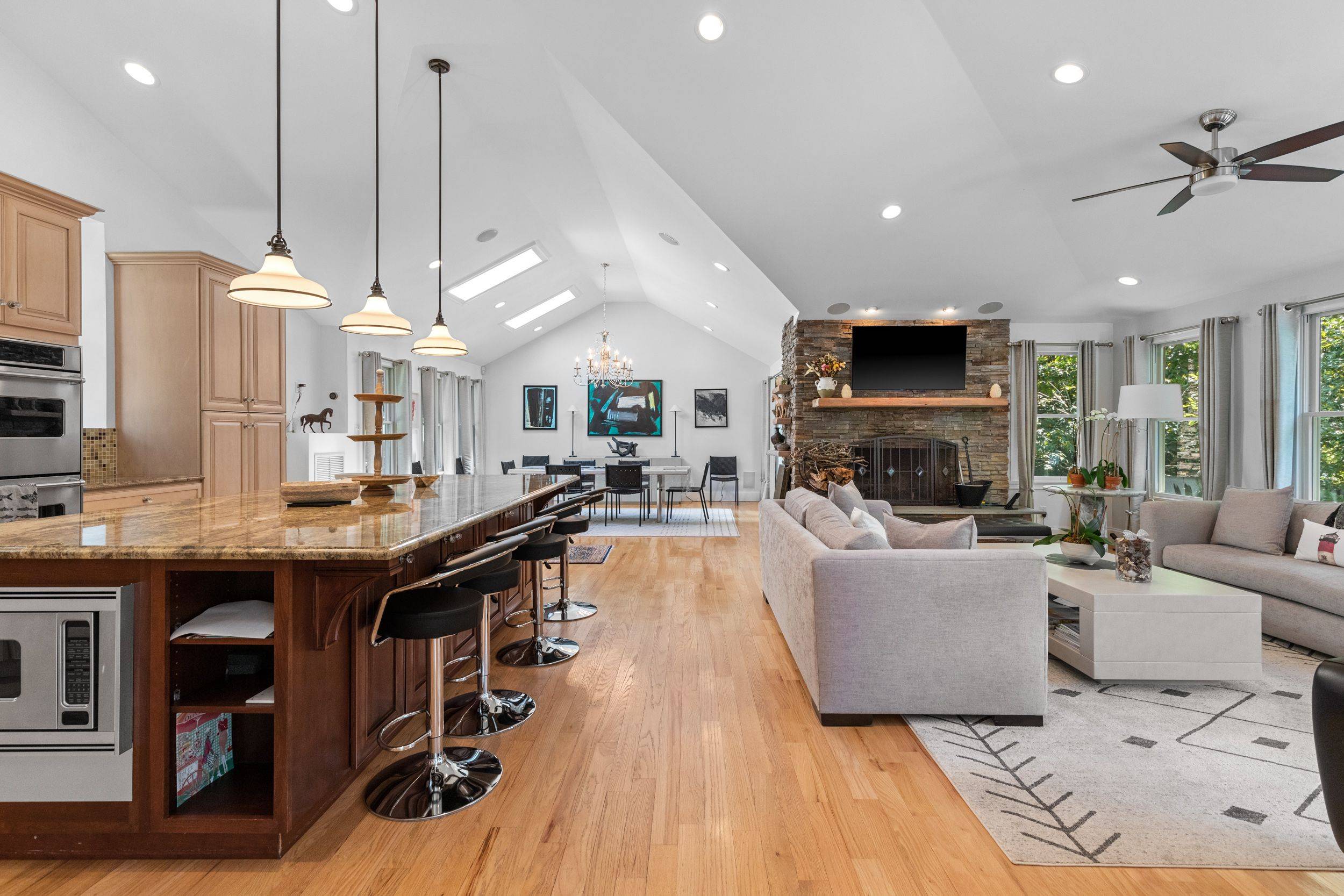 Gorgeous, private, and spacious Hamptons rental located across from a picturesque sandy beach within a private community.