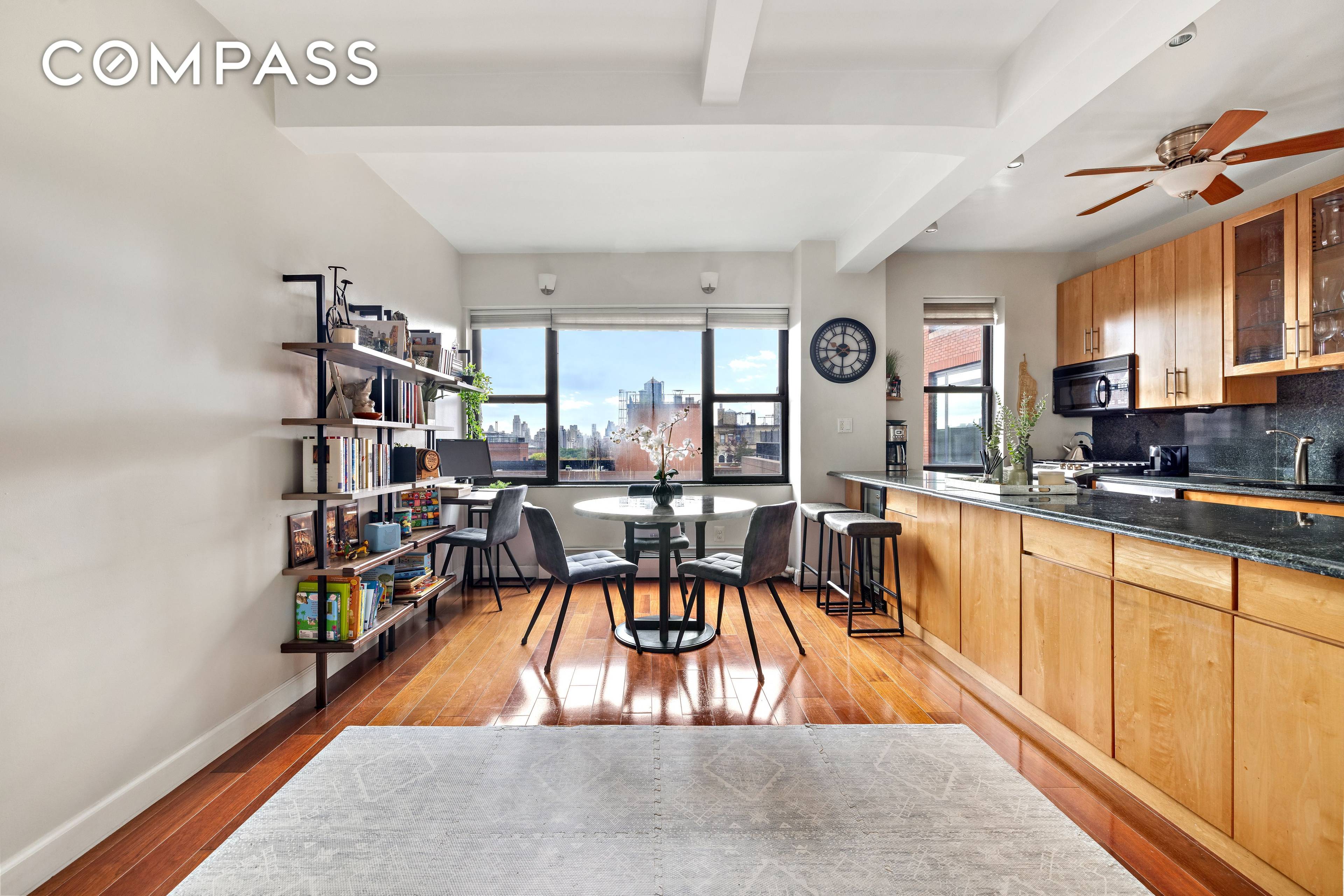 Residence 16E at The Opera is a beautifully renovated two bedroom, two bathroom home offering comfort, functionality, and open west facing views toward Central Park.