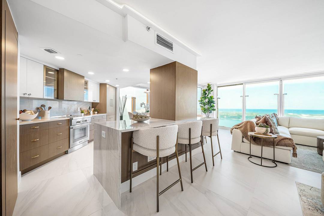 Sweeping Intracoastal and Ocean views over Palm Beach from this brand new renovated, 23rd floor, 3 bedroom corner unit at The Plaza Palm Beach.