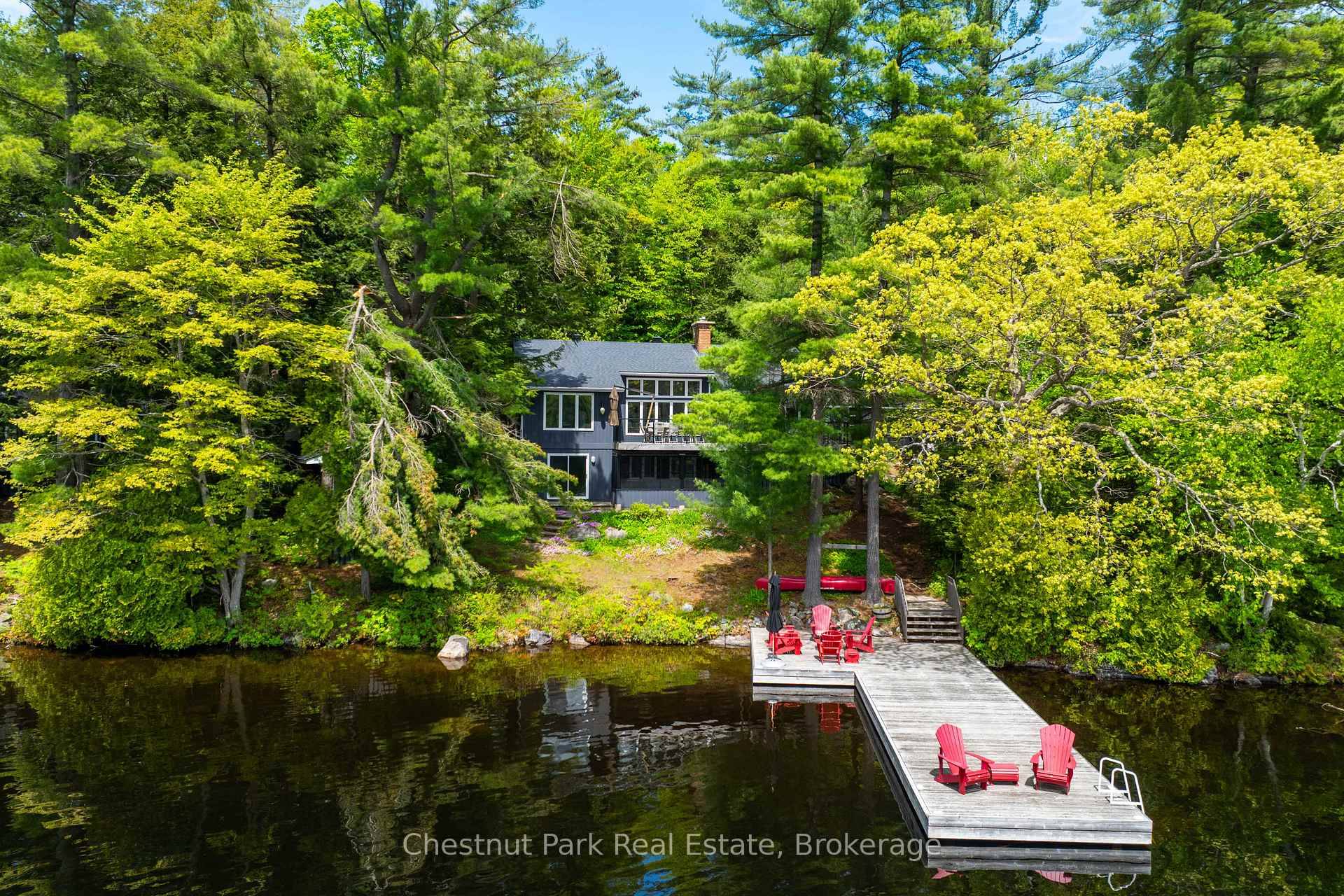Nestled on the tranquil shores of peaceful Bass Lake, this beautifully updated cottage offers the perfect blend of Muskoka charm and modern comfort.