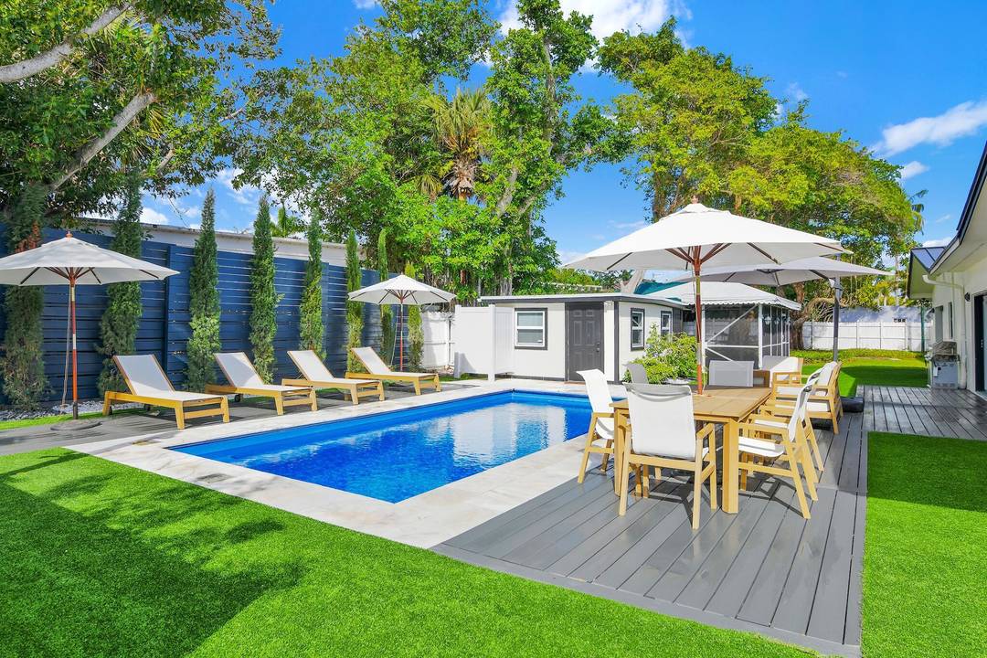 Furnished 4 Bedroom Vacation Home with Pool in East Delray Beach.