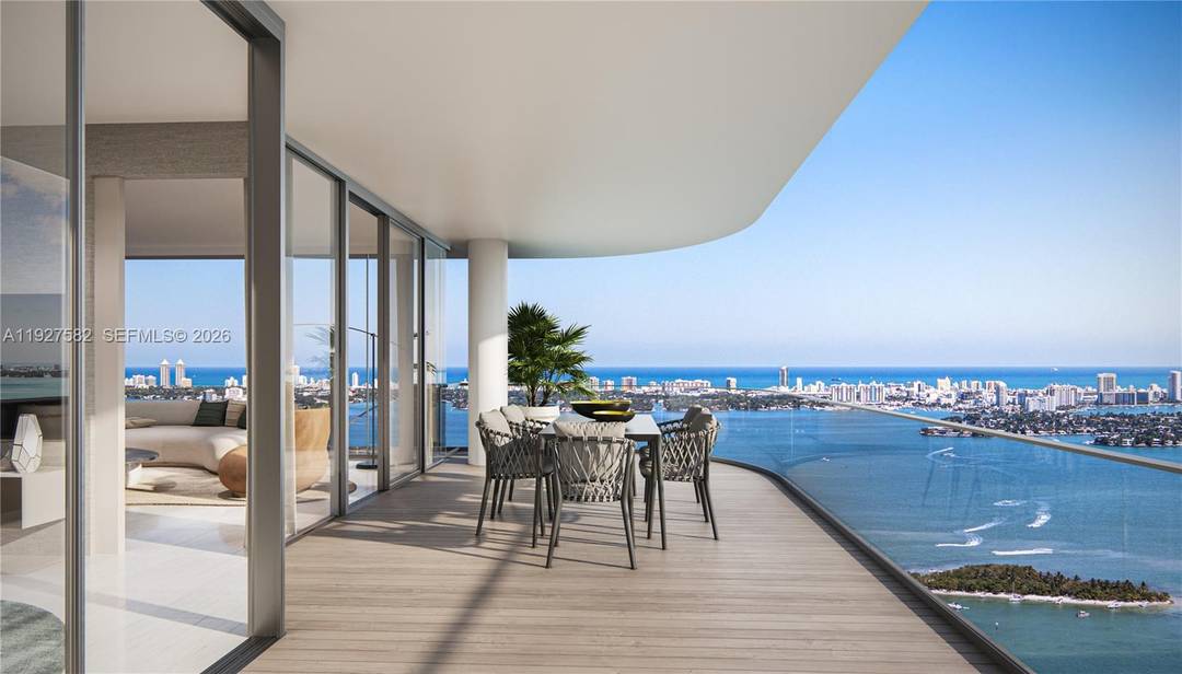 Amazing ocean and bay views from your living room and bedrooms in this brand new residence at Aria Reserve Miami.