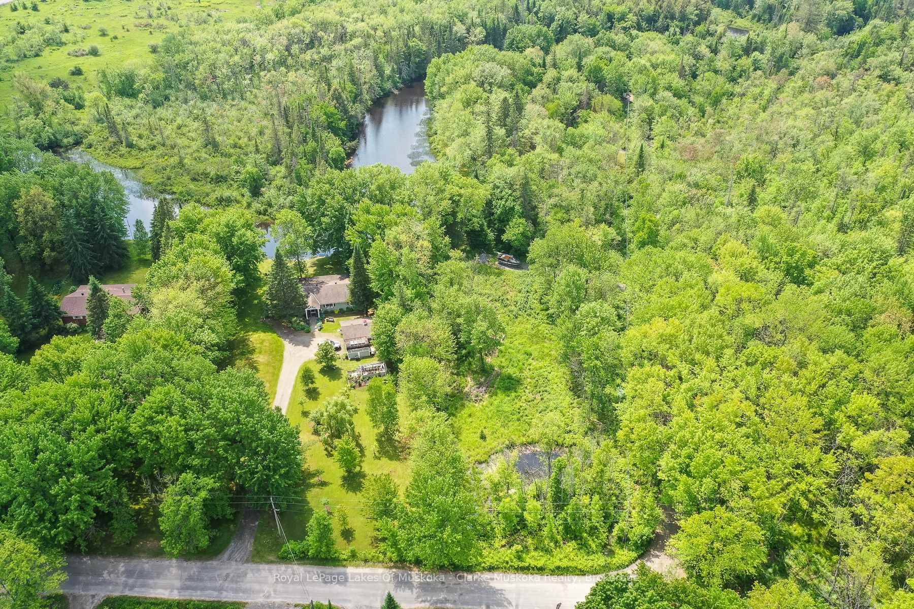 Vacant waterfront land on the Shadow River Gateway to Lake Rosseau.