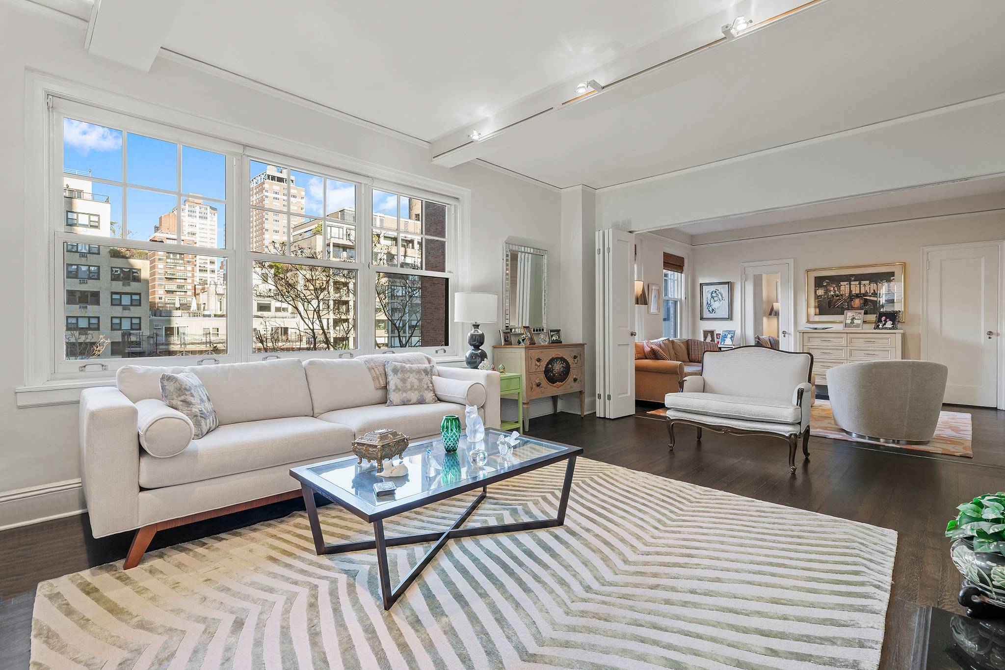 35 foot open entertaining space full of character and detail.