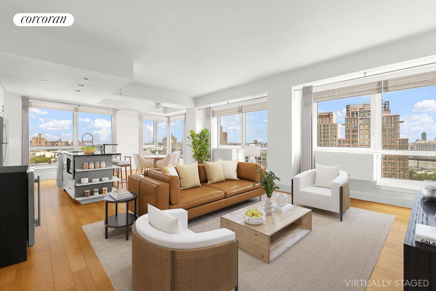 Welcome home to a spacious, bright and perfectly laid out two bedroom, two bathroom home with open views across Brooklyn and Manhattan perched high on the 19th floor on the ...