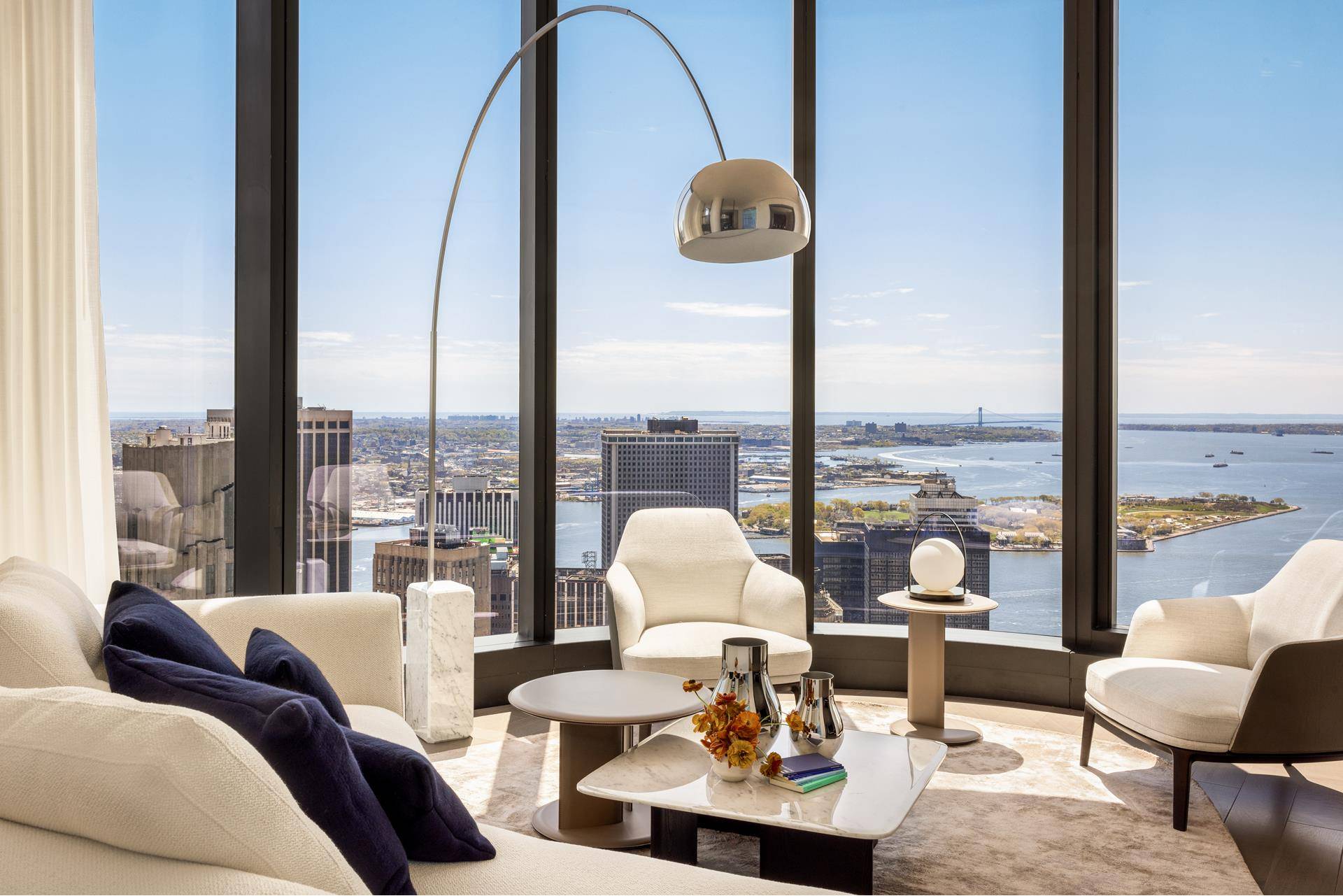 Welcome to Residence 79C at The Greenwich by Rafael Vinoly, a two bedroom, two and a half bathroom featuring magnificent southern and western exposures, and panoramic views of the Hudson ...