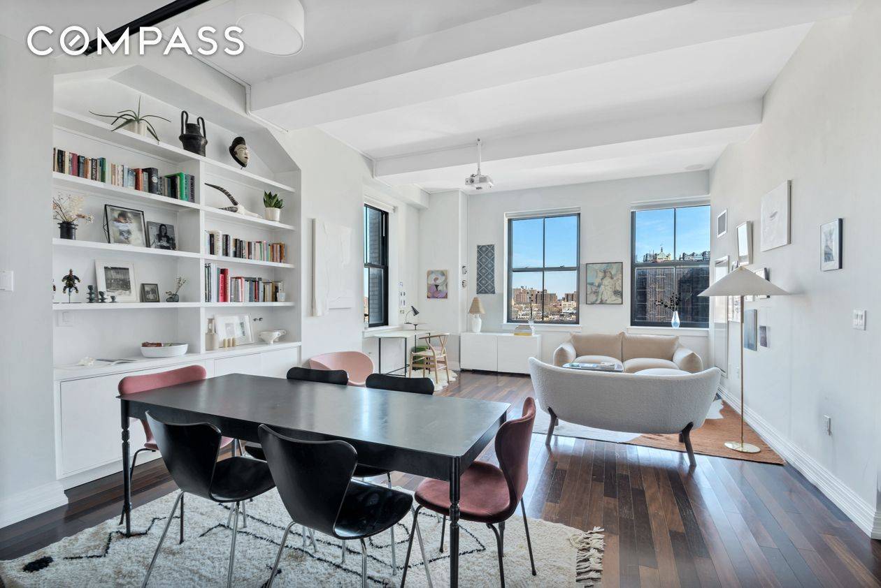 Rare corner 1. 5 bed at One Hanson Place, one of the most coveted and iconic landmark buildings in New York.