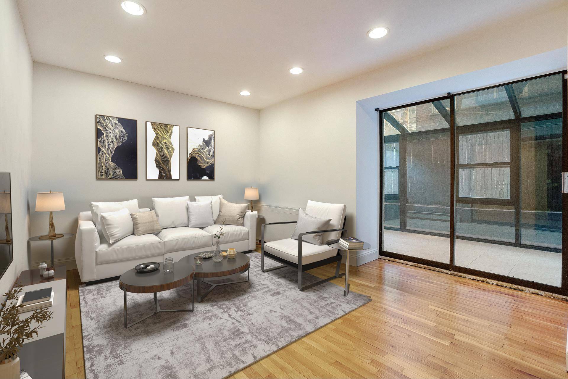 This new to market 2 bedroom residence with huge private outdoor space and in unit laundry on the Upper West Side is an absolute must see !