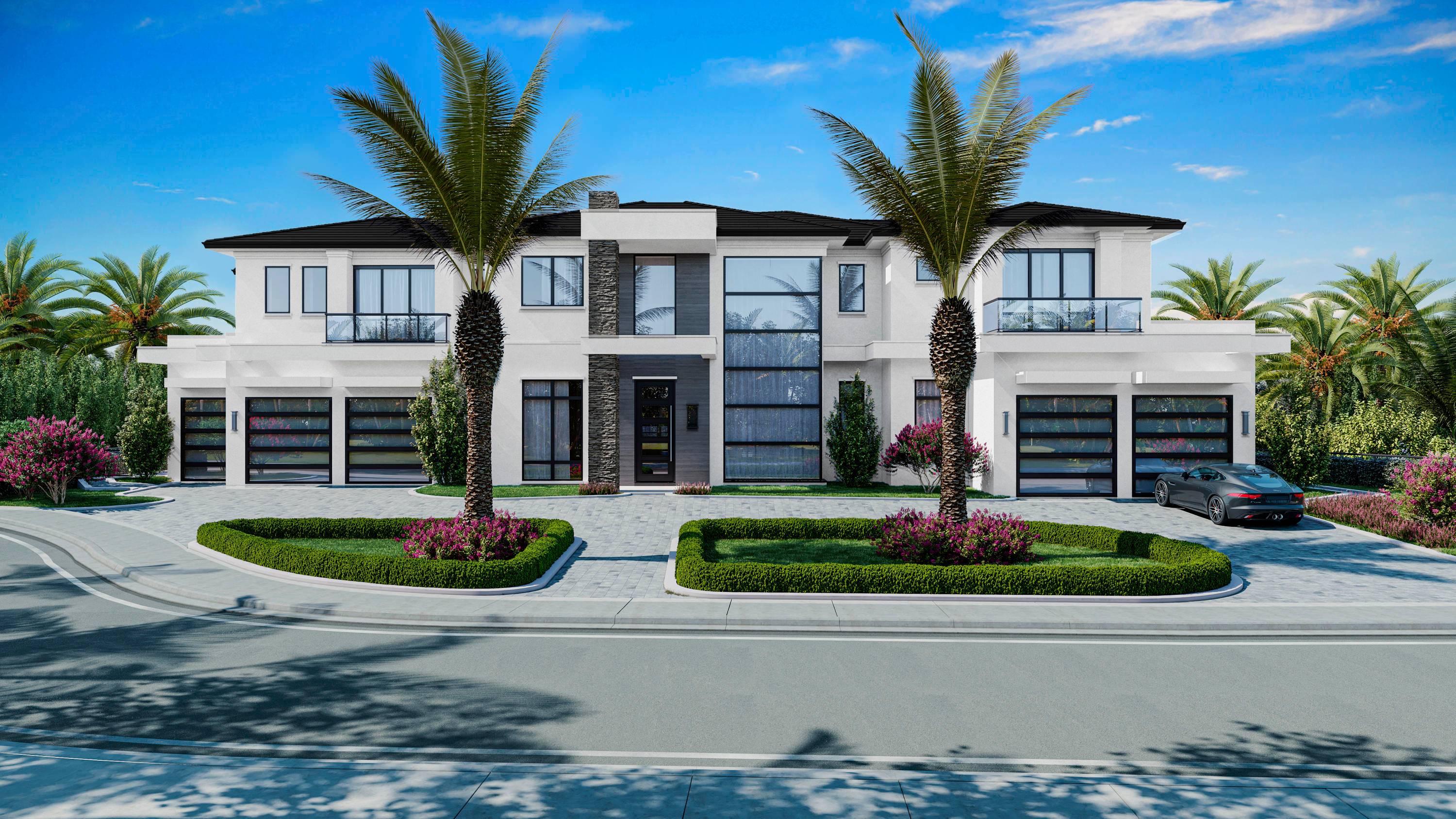 New Modern Architectural detailed Sanctuary Deepwater Estate sited on 102 feet of premier waterfrontage.