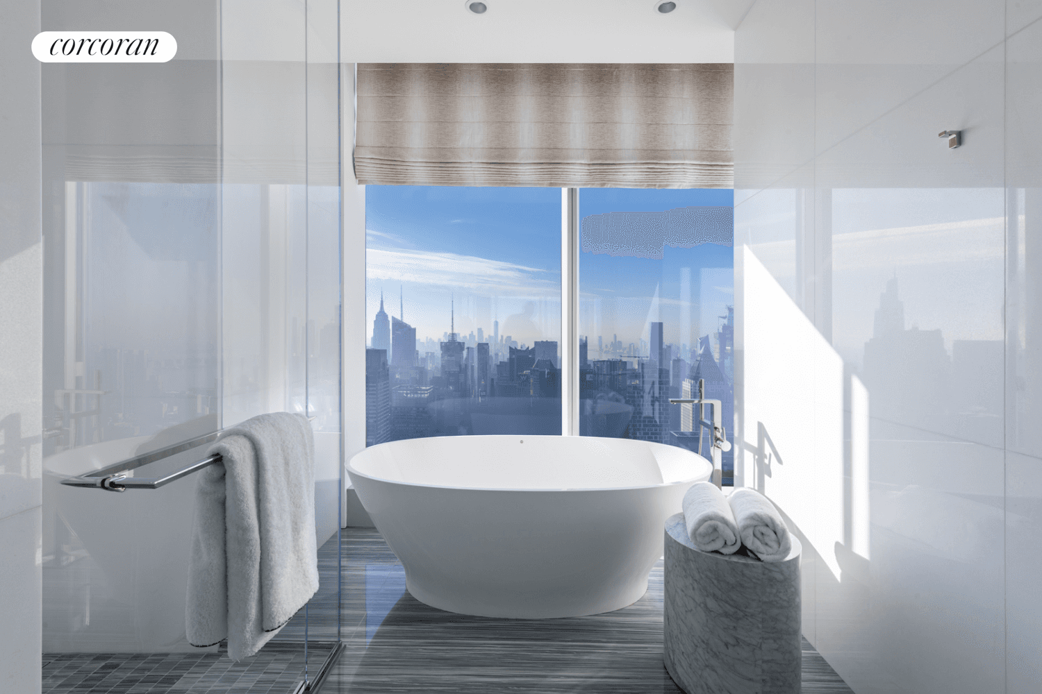 Reside over 825' above New York City in this half floor residence at Central Park Tower.