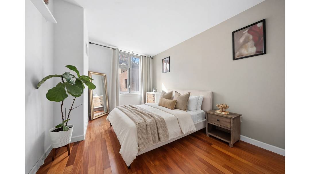 Welcome to Unit 7K at J Condo a modern one bedroom retreat with expansive light and refined style in the heart of DUMBO.
