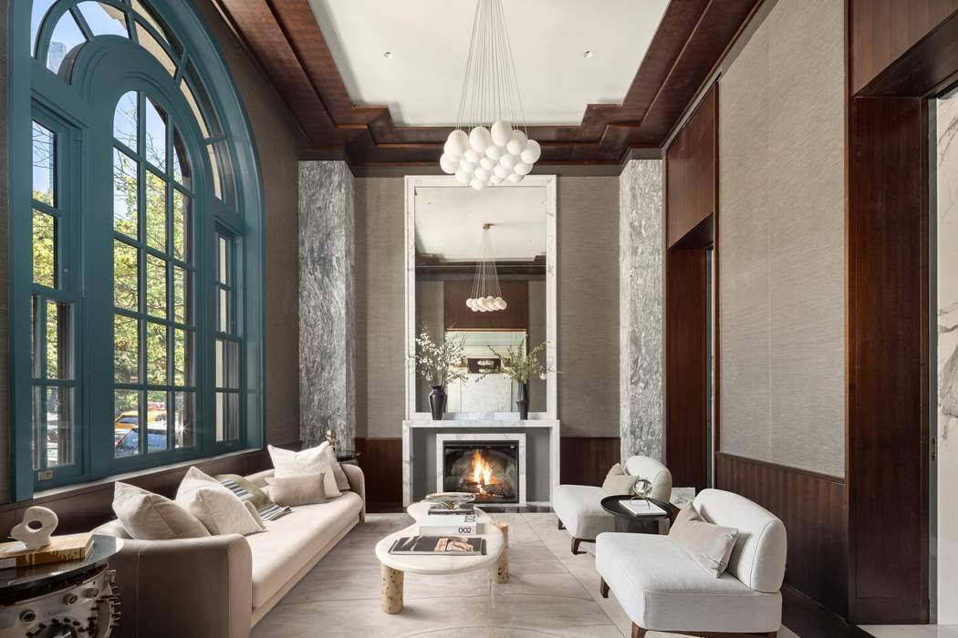 Presenting an extraordinary offering of timeless beauty and architectural pedigree, a masterwork by Parisian designer, Jean Louis Deniot, this rare and resplendent maisonette duplex has exquisite Central Park views, 15' ...