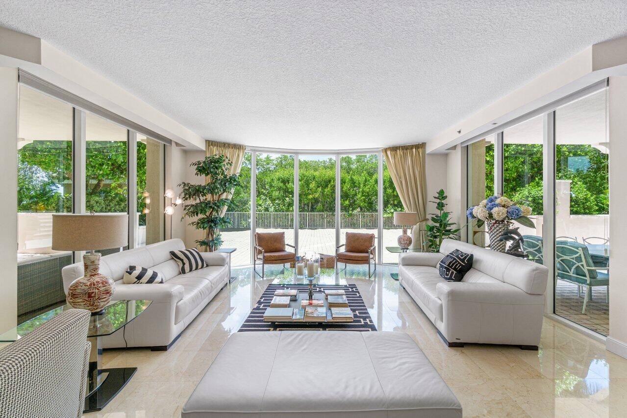 Outstanding 3 bedroom, 3 full and one half bath corner residence at with impeccable furnishings and spacious living quarters is available for seasonal rent.
