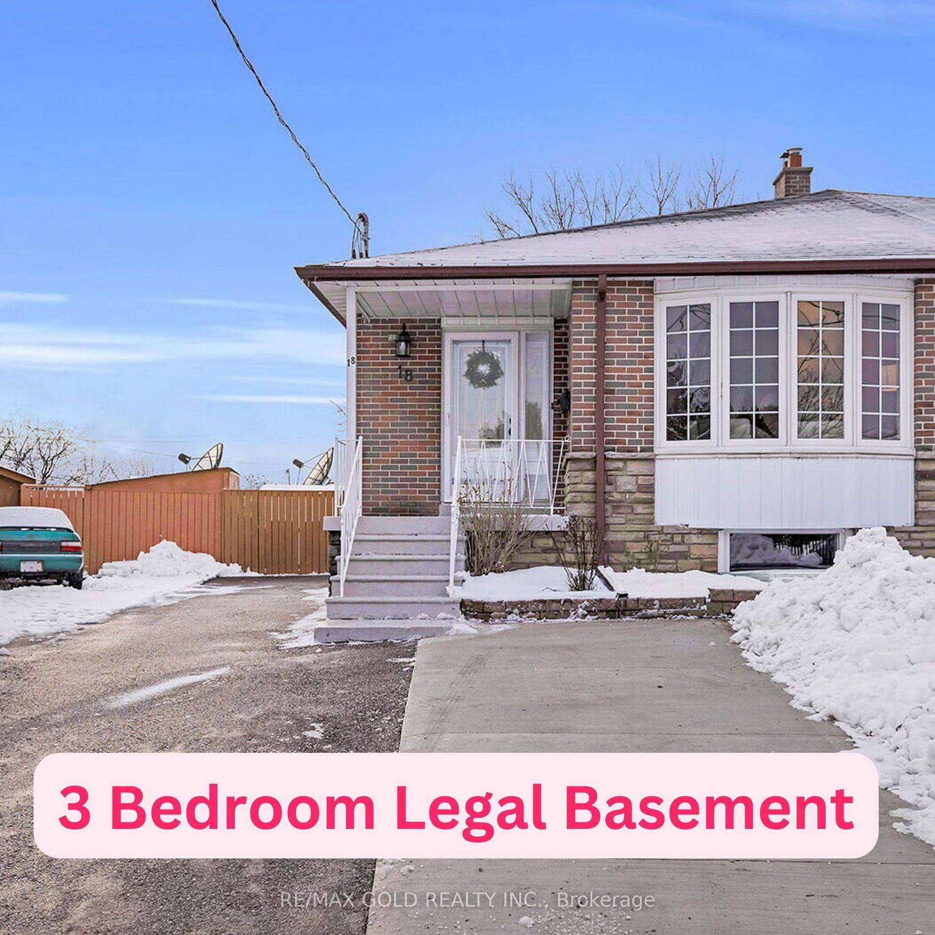 Rare legal 3 bedroom basement apartment and 3 bedrooms upstairs.