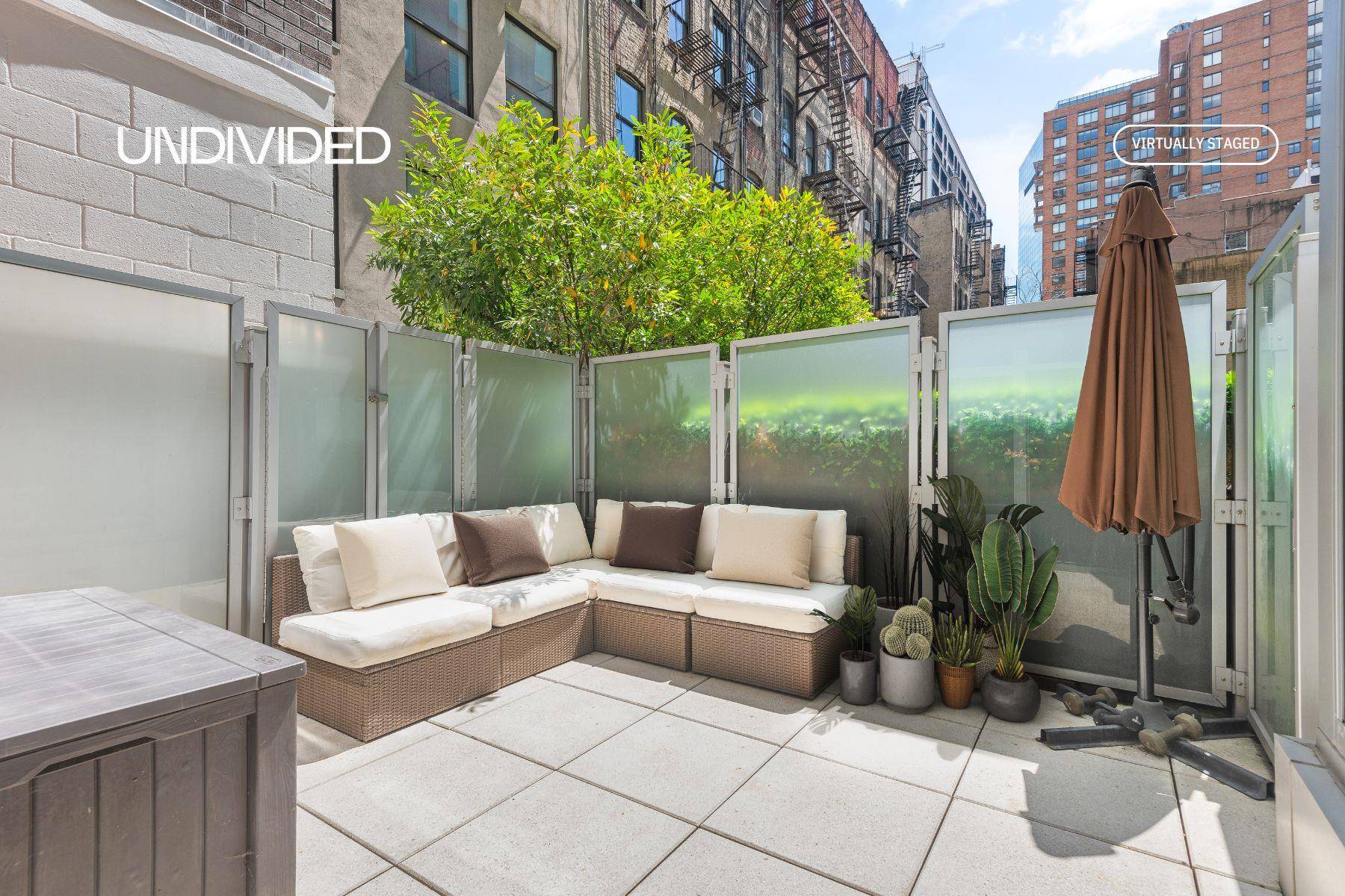 Unit 2C at 303 E 33rd Street is a one of a kind, pin drop quiet one bedroom apartment with lots of room for living indoors and out.