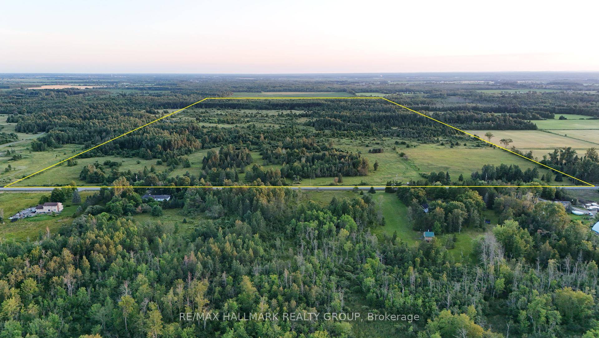 Located on Upper Dwyer Hill Rd in rural west Ottawa, this expansive 200 acre parcel offers a compelling blend of natural beauty, usable space, and long term potential.