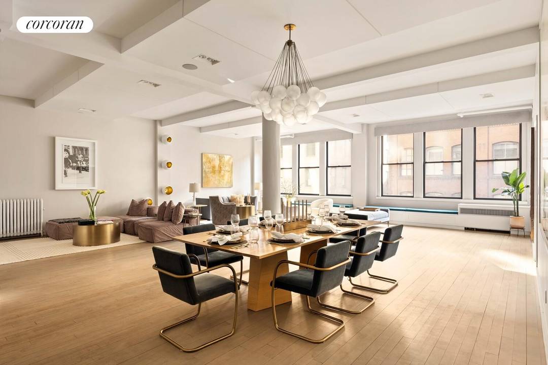 Full Floor, Sun Drenched Loft Just Off Madison Square Park Arrive via key locked elevator to your private landing complete with an oversized closet before stepping into a south facing ...