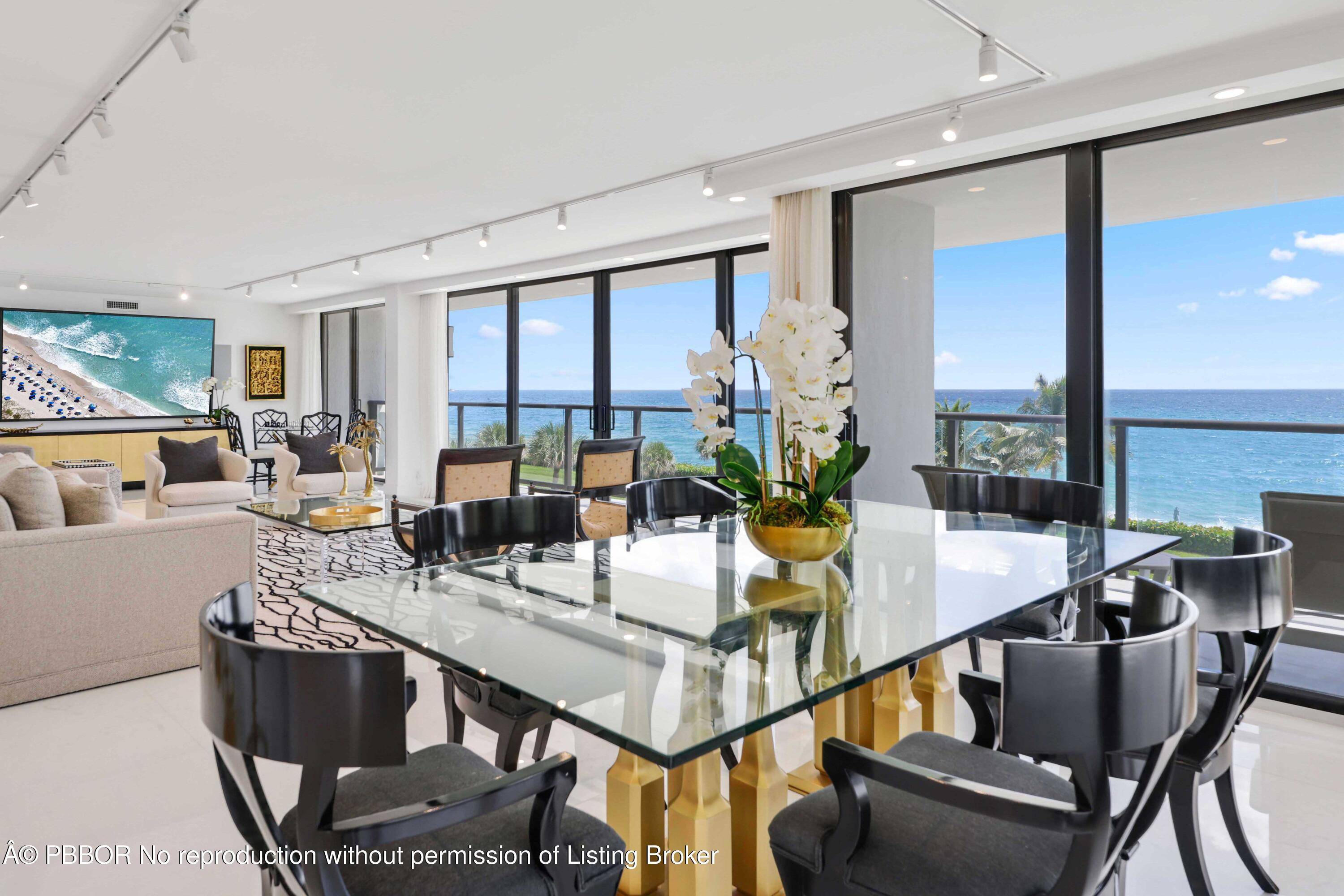 Direct Oceanfront, Completely Renovated, Panoramic ocean views, a wraparound terrace, effortless beach access, amp ; a private oceanfront cabana define this furnished home.