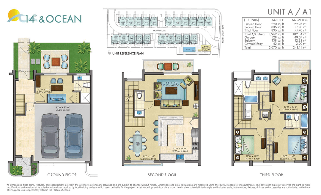 Live across the street from the beach in this bright modern 3 story townhome.