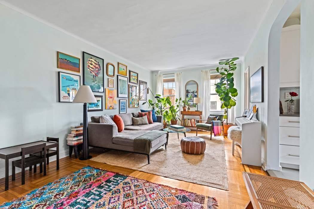 This sun filled top floor 2 bedroom offers a smart, spacious layout with stylish updates and classic pre war charm.