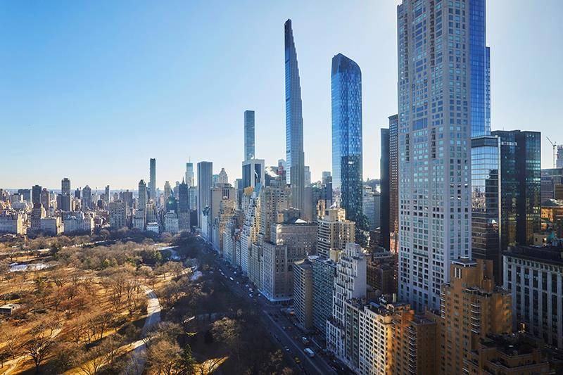 Perched high above Central Park in the iconic One Central Park West, this offering presents a rare opportunity to combine two extraordinary residences into a single, sprawling home with panoramic, ...