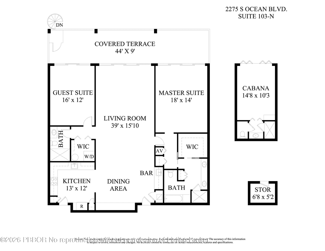 Spectacular, fully renovated 2 bedroom, 2 bathroom condominium with private cabana in the boutique oceanfront building, The Reef.