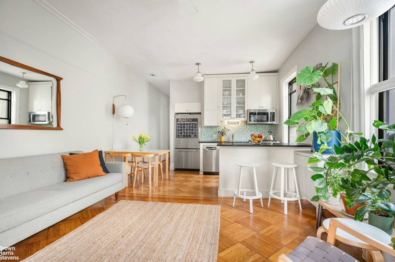 Serenity awaits in Unit 4R at 813 8th Avenue, a charming boutique co op in Park Slope with private roof access.