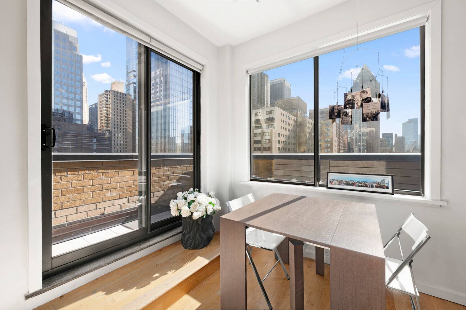 High above Columbus Circle, this penthouse studio with twenty four hour doorman and private terrace feels like the beginning of a great New York story.