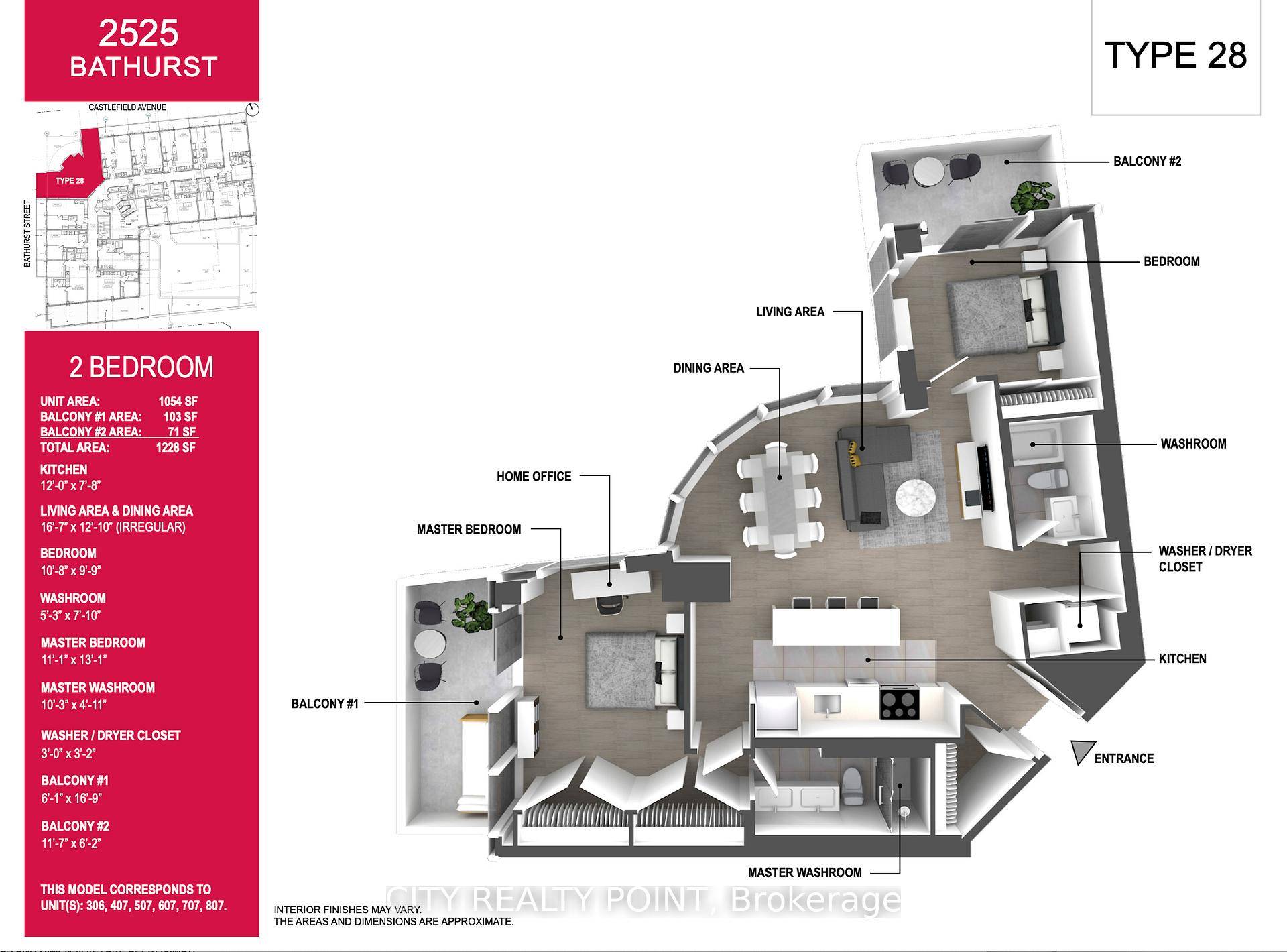 Amazing 2 Bedroom 2 Bath with a spacious terrace Apartment ONE MONTH RENT FREE Brand New, never lived in with plenty of closet space and in a building with amazing ...