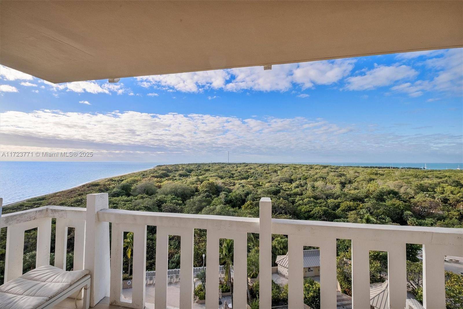 Enjoy breathtaking panoramic views of the ocean, bay, and Bill Baggs State Park from this expansive unit that is in high demand at Towers of Key Biscayne.