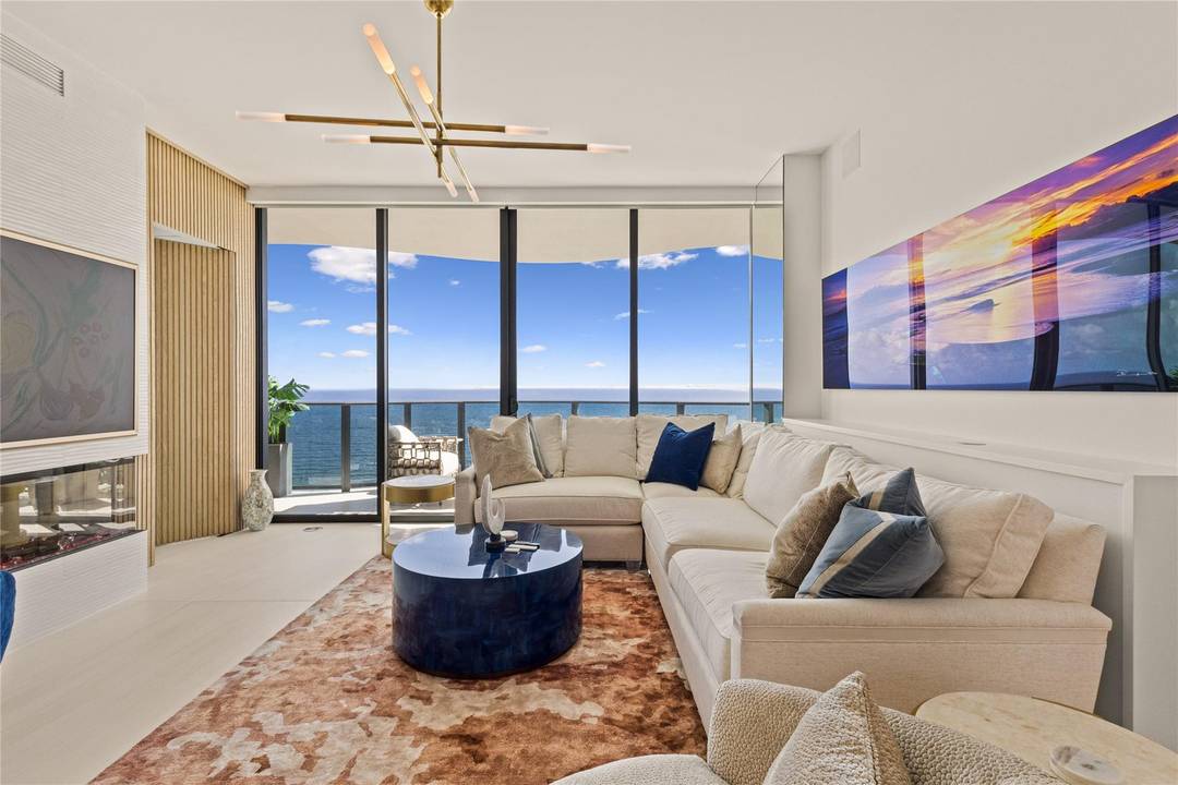 Elegantly furnished and designed, high end oceanfront Lower Penthouse residence in the new luxury Condominium Casamar Pompano Beach.