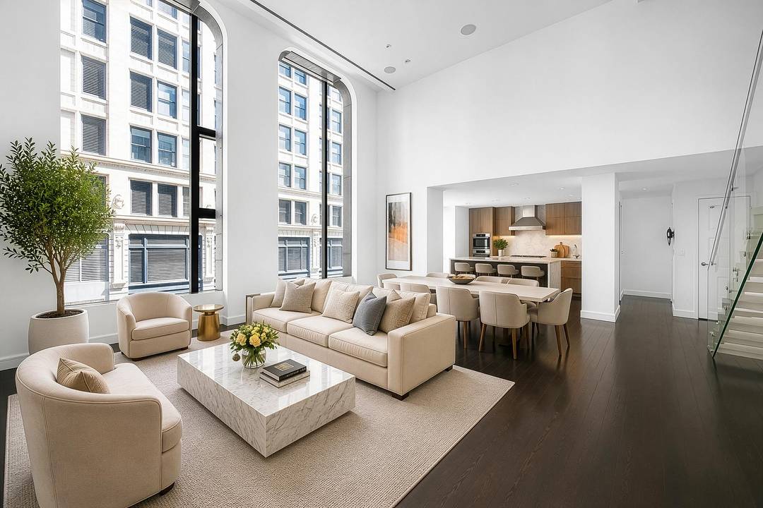 Welcome to apartment 3D at 15 Union Square West a stunning duplex home offering dramatic scale and refined downtown living.