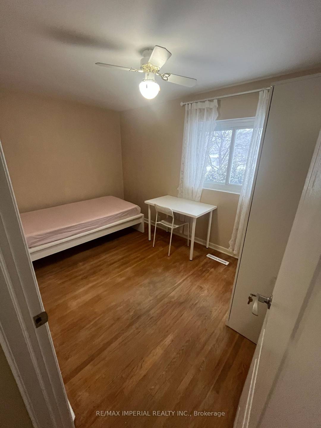 One bedroom on the second floor in the house for rent.