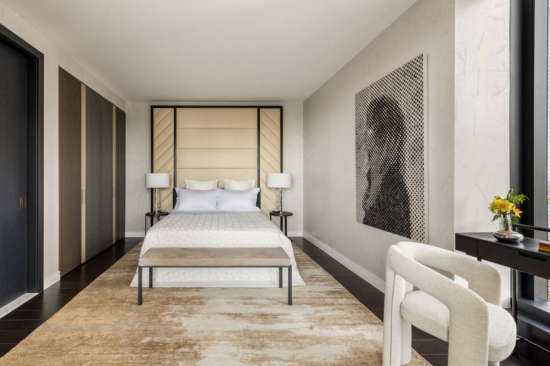 Introducing Residence 71A at The Greenwich by Rafael Vinoly, a north and east facing one bedroom, showcasing sweeping panoramas of the Manhattan Skyline and the East River.