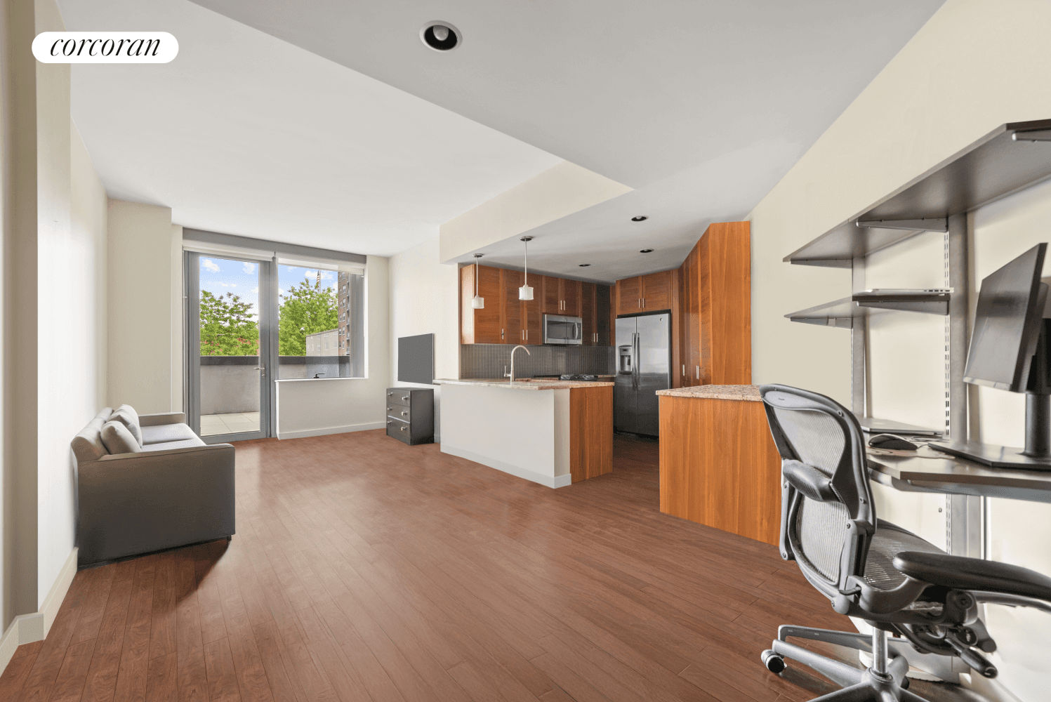 Discover Residence 2D at The Aston a spacious, Northwest facing sun filled one bedroom condo located in one of Forest Hills premier full service buildings.