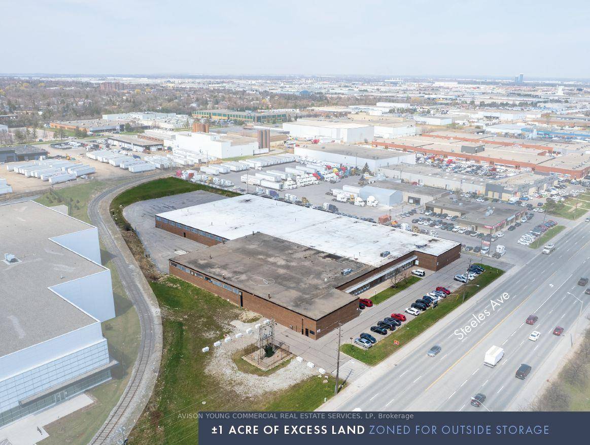 Supremely located warehouse with direct exposure on Steeles Ave.