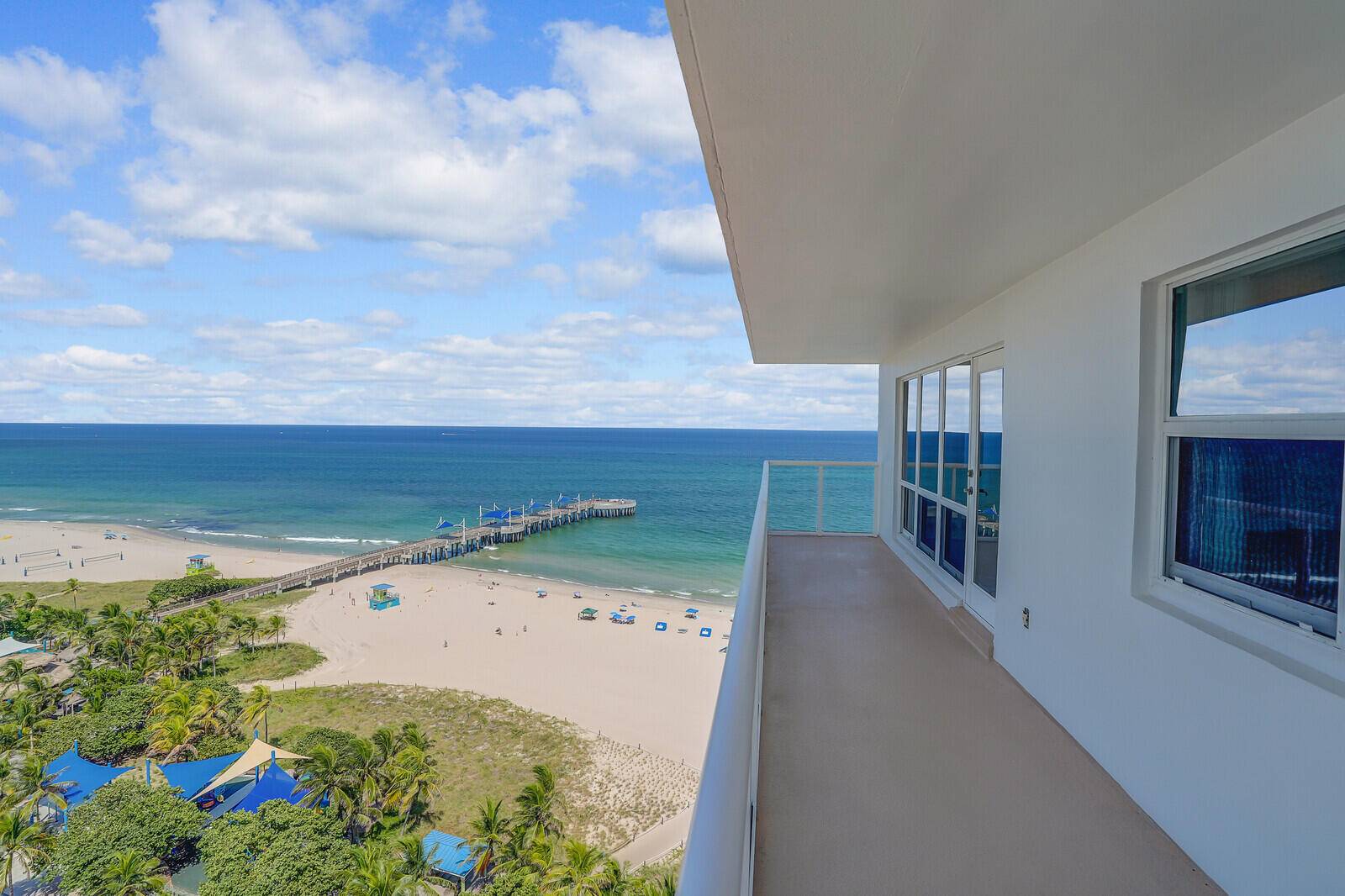 Imaging waking up every day to this jaw dropping, unobstructed full ocean view of the ocean, Pompano Beach Pier Hillsboro Lighthouse !