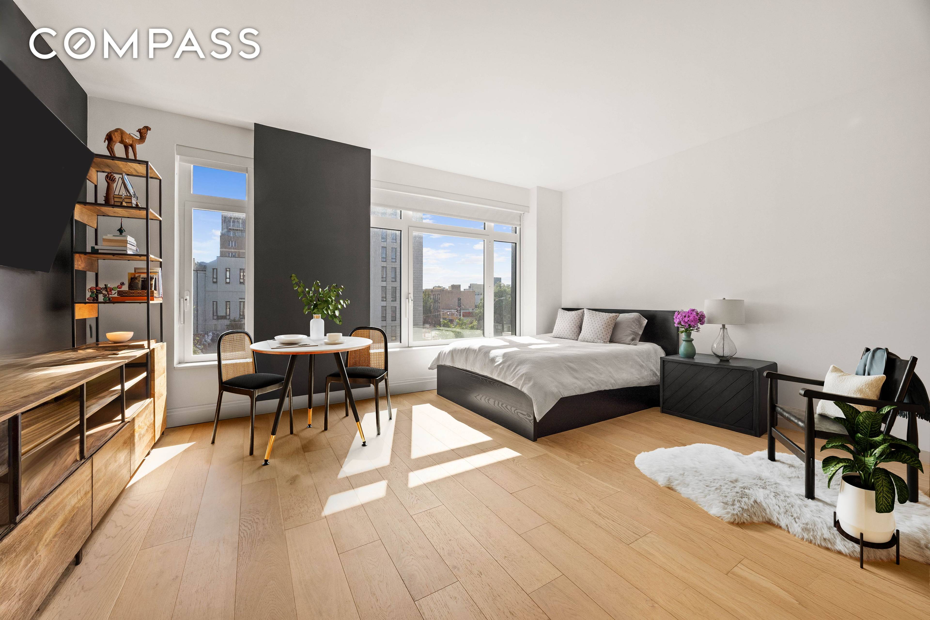 Welcome to this beautifully designed, sun filled studio at 181 18th Street, a full service condominium that blends modern elegance with thoughtful functionality.