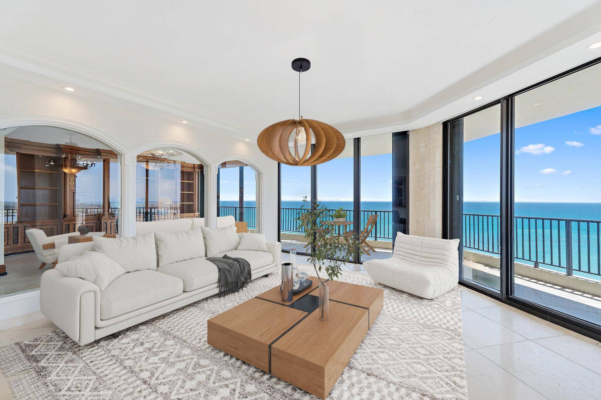 Rarely available in the exclusive Oceanfront at Juno Beach, this luxurious penthouse offers unmatched privacy with only two residences per floor.