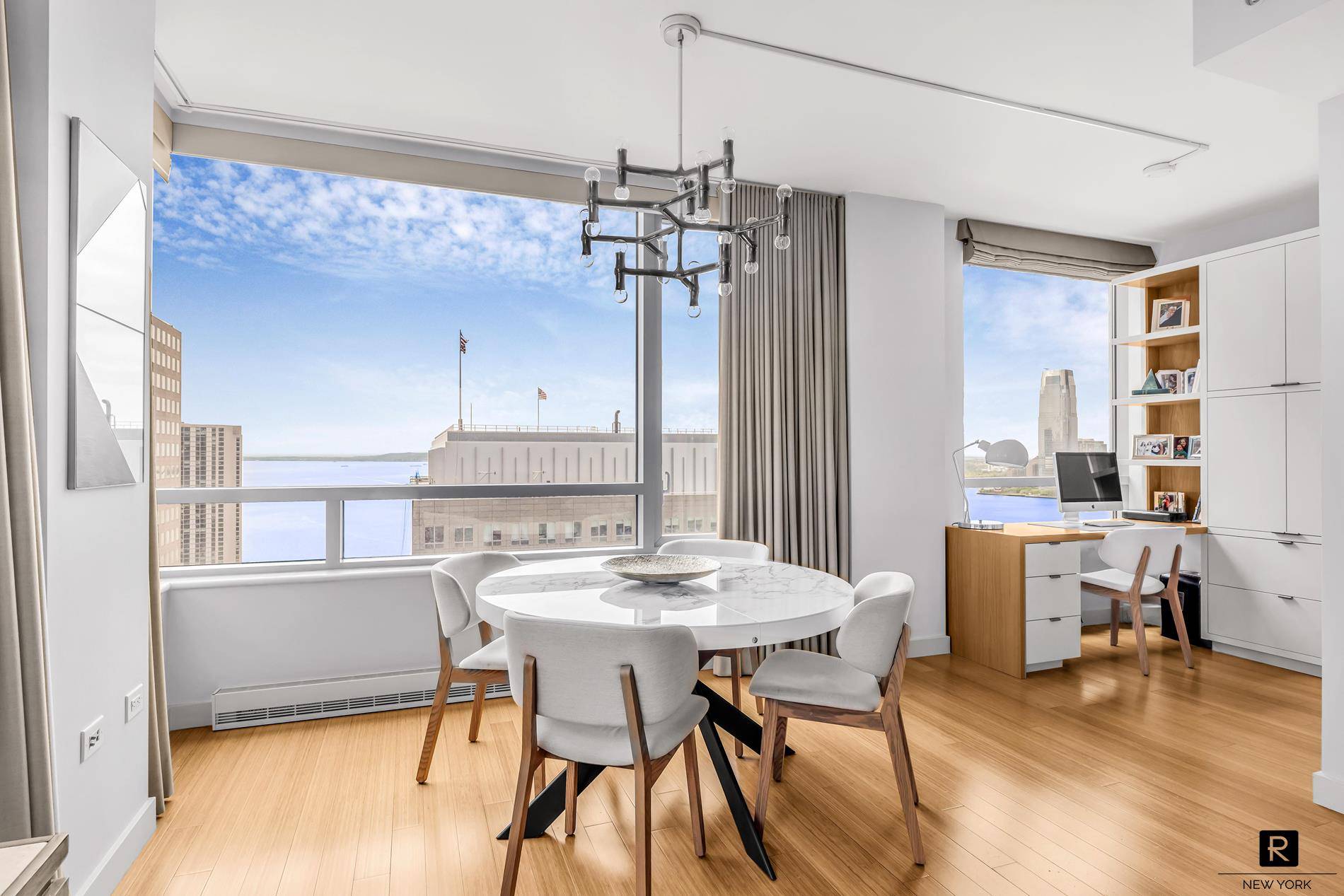 Hudson River views and captivating sunsets from one of the highest floor 2 bedroom 2.