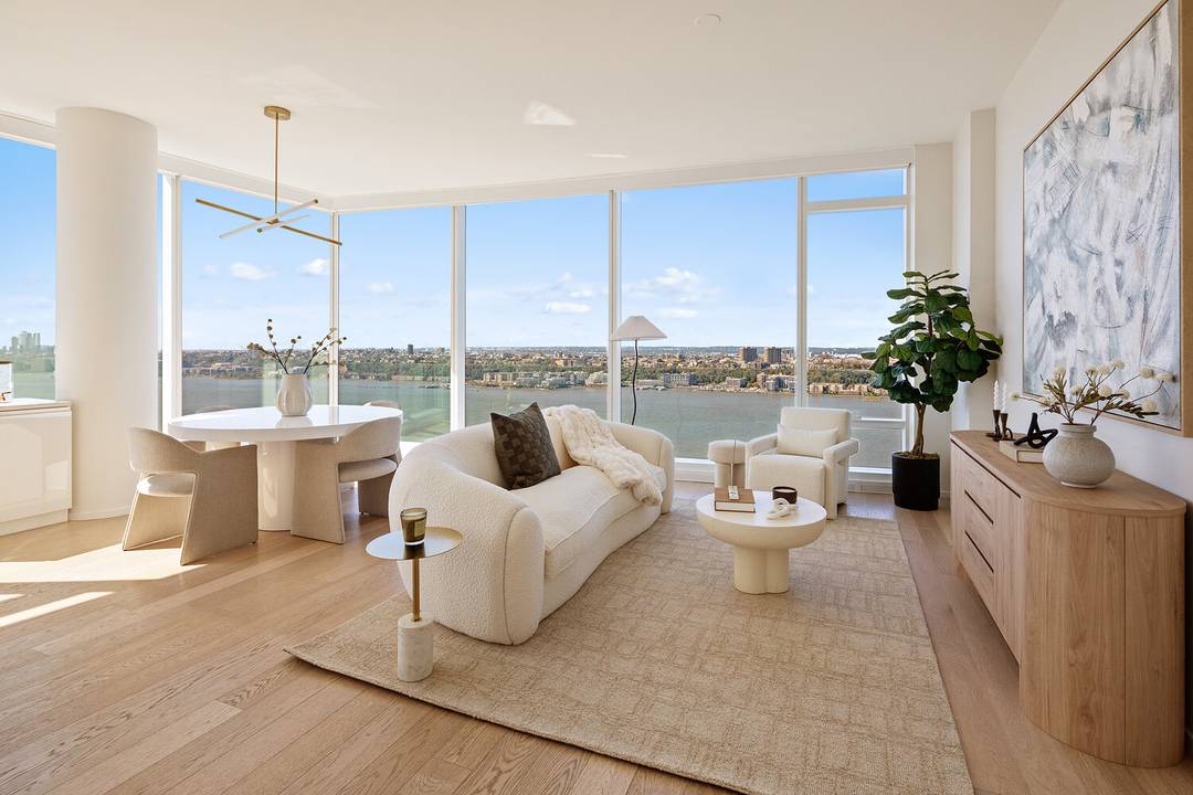 A Modern Corner Riverfront Haven with Iconic Views, Tax Abatement, and Amenity Rich Building on the Upper West Side.