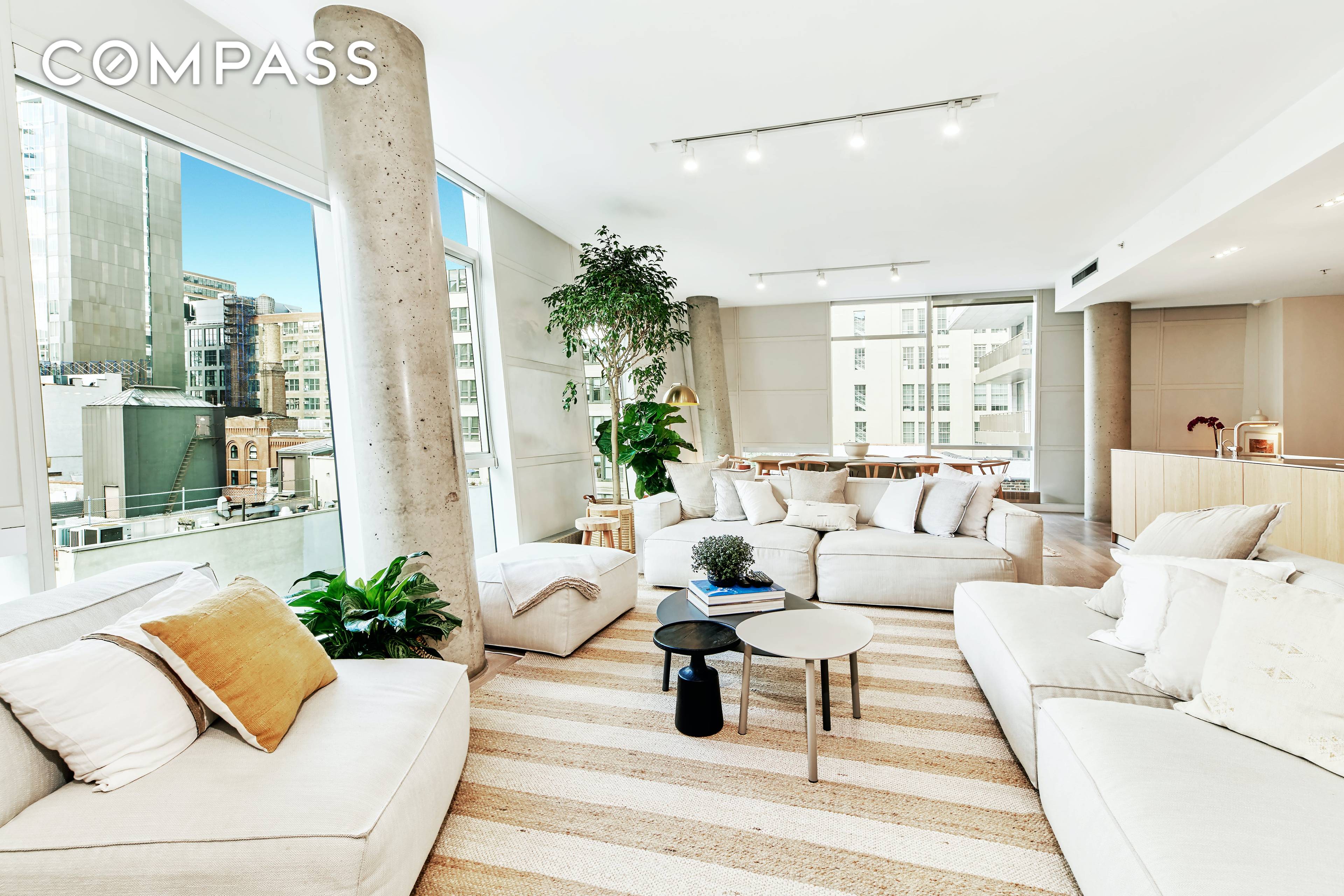 Arrive at the gracious entry gallery of 6W, an approx 2469 sq ft, 3 bedroom 3 bath loft in a boutique doorman condominium, via a key lock elevator.