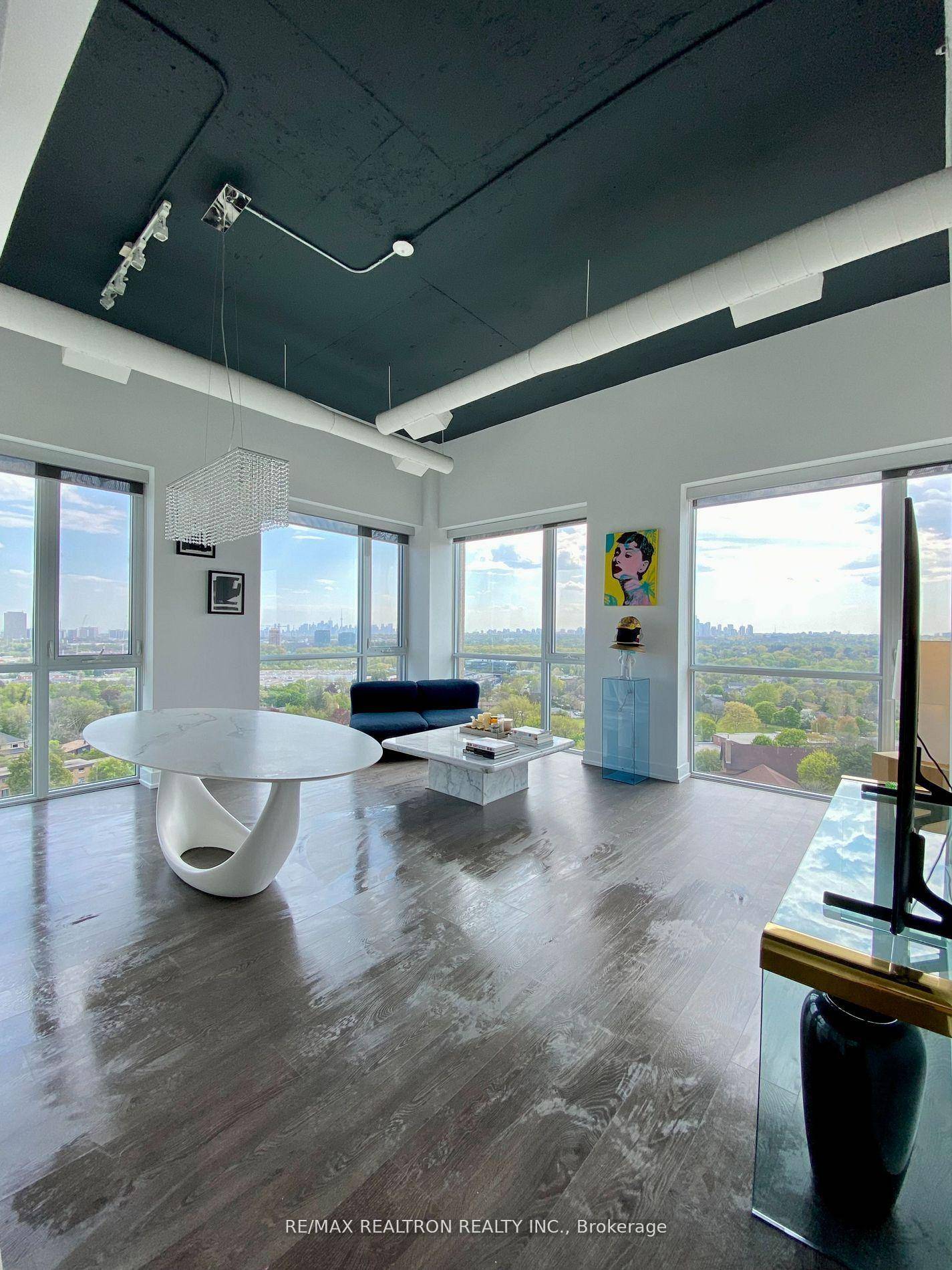 Stunning Loft Fully Furnished With Panoramic Million Dollar Views In The Heart Of Shops At Don Mills Shopping Mall.