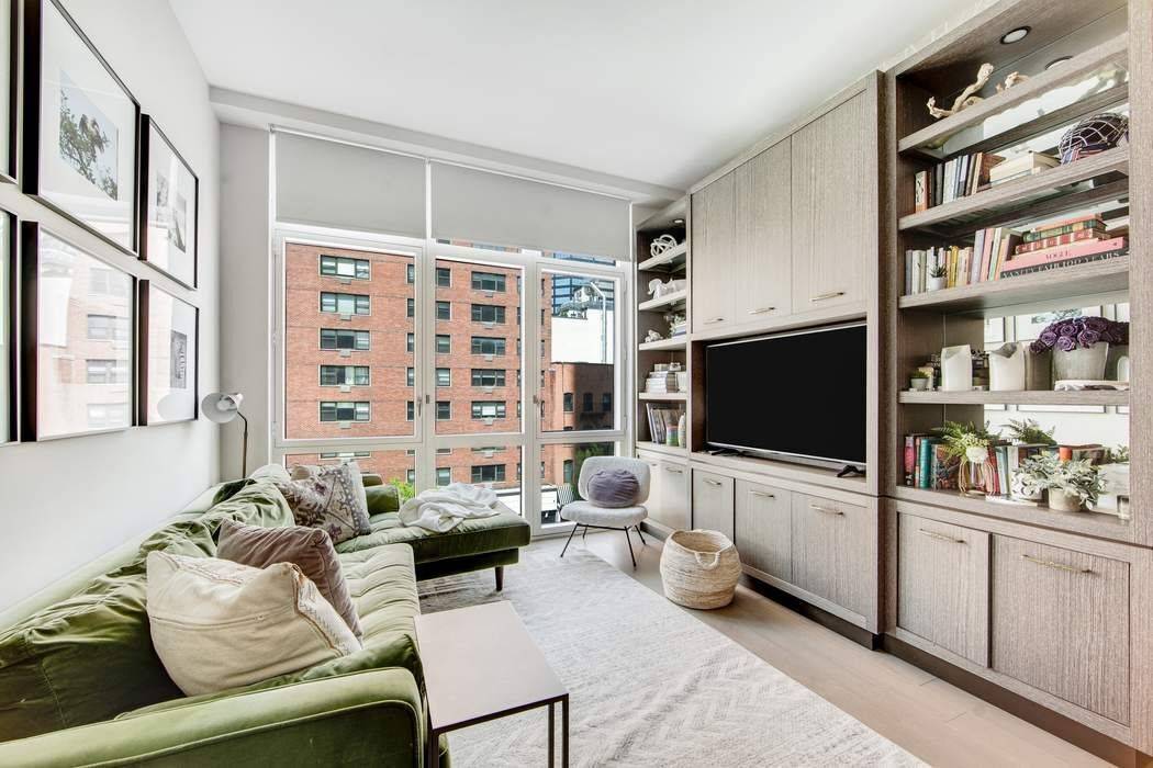 Welcome to Residence 4E at The Halcyon, a stunning 752 square foot studio with the scale and flexibility of a one bedroom.