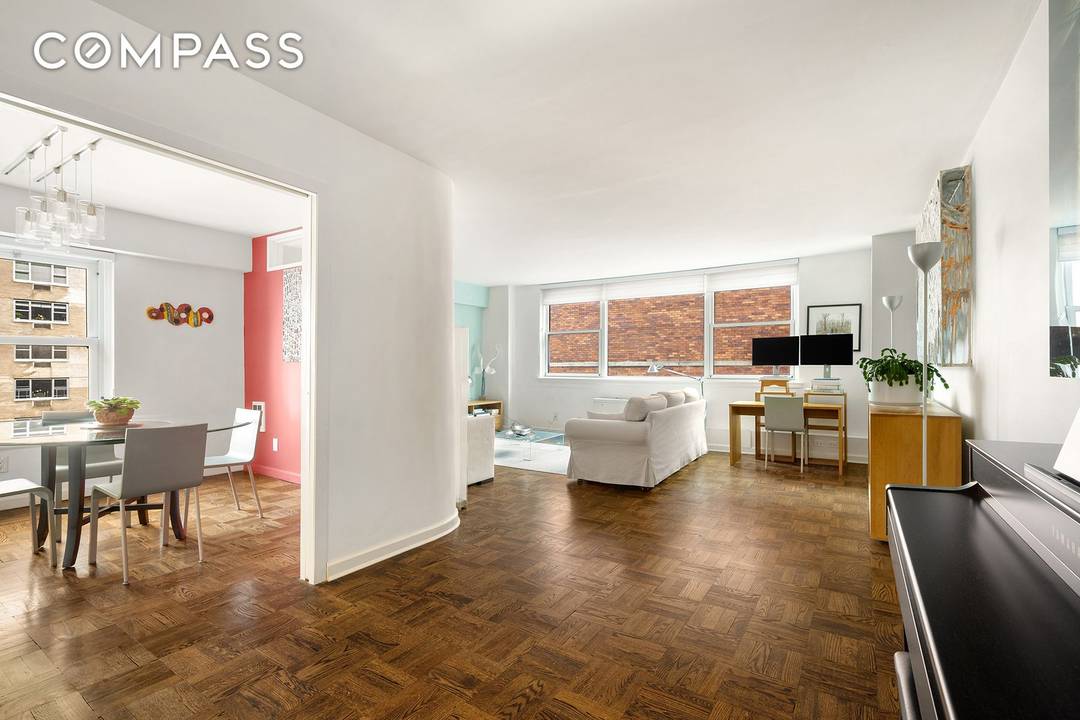 Generous proportions and a well designed layout define this expansive corner 2 bedroom with dining alcove, 2 bathroom residence at 501 East 79th Street.