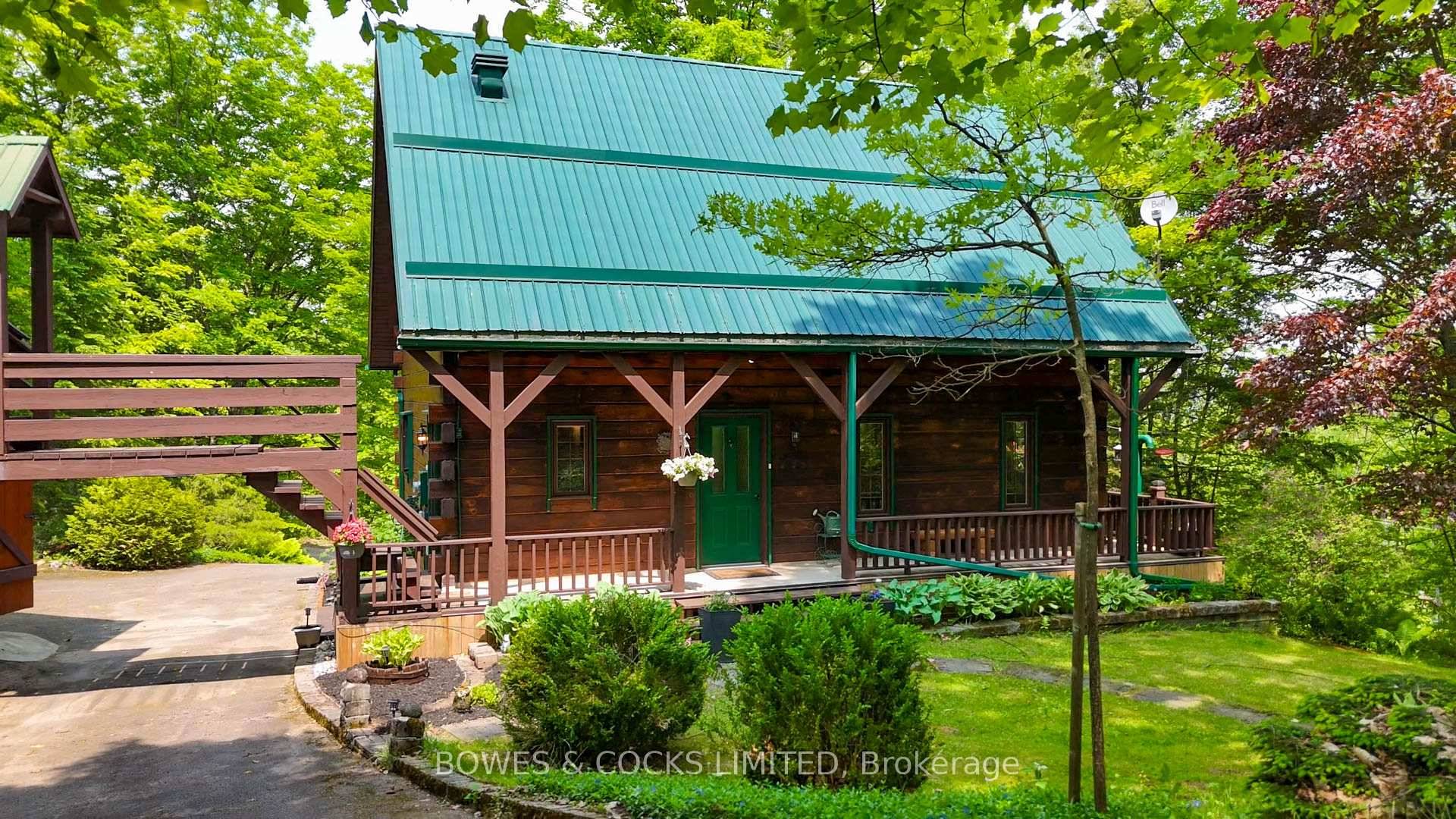 Nestled on a quiet cul de sac just five minutes from downtown Bancroft, this custom built log home offers a rare combination of rustic charm, modern comfort, and everyday convenience.