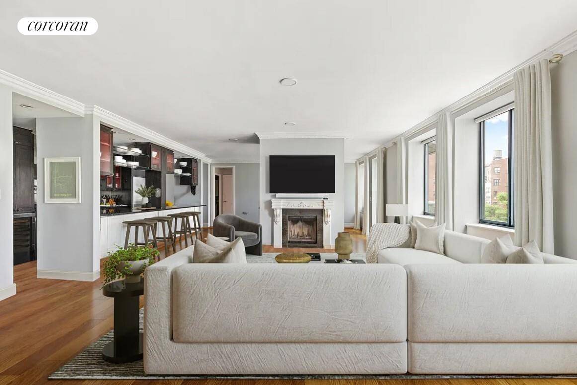 Welcome to Residence 4ACD at 167 Perry Street a thoughtfully combined two bedroom home in the heart of the West Village, overlooking the charming Perry Street.